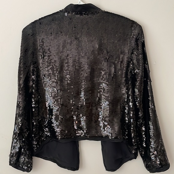 Vintage Club Monaco black sequinned bolero jacket Size XS - Picture 2 of 9